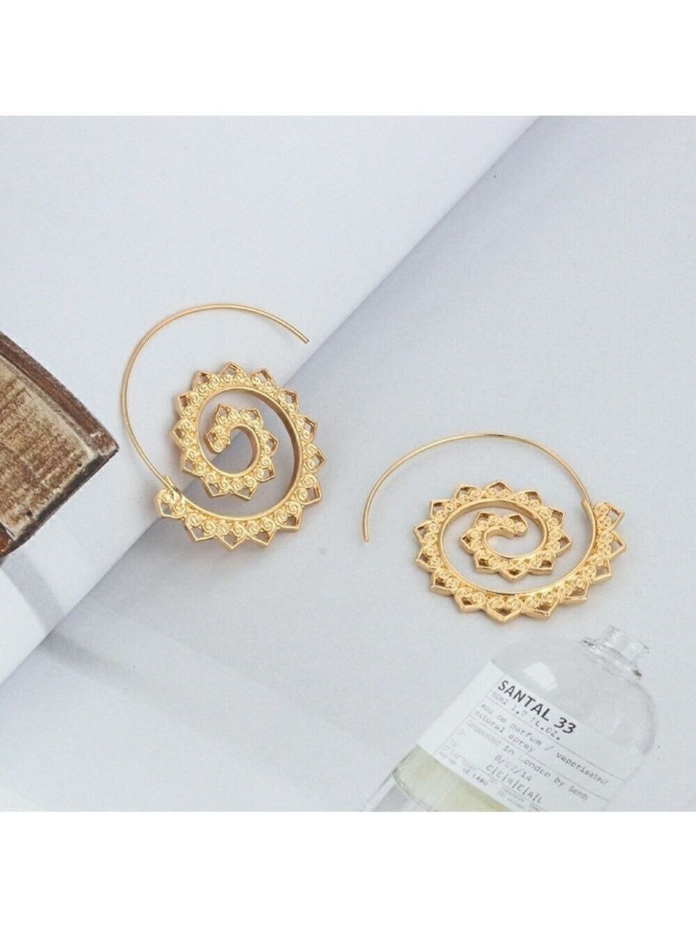 #BOHO SPIRAL EAR WIRE - Picture 3 of 4